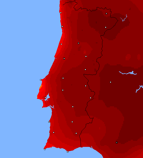 temp. máx. Portugal