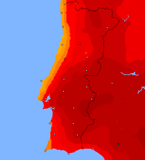 temp. m&aacute;x. Portugal